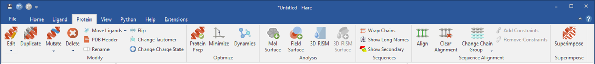 Flare has capabilities to prepare proteins for modeling studies
