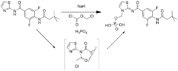 Synthesis of phosphonomethyl prodrug