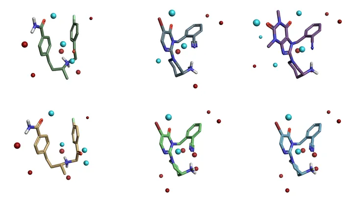 Using electrostatic and shape properties of ligands enables the comparison of diverse molecules that bind at the same active site giving you insight into how your series compares with other known inhi