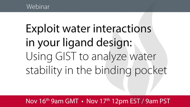 Exploit water interactions in your ligand design: Using GIST to analyze water stability in the binding pocket