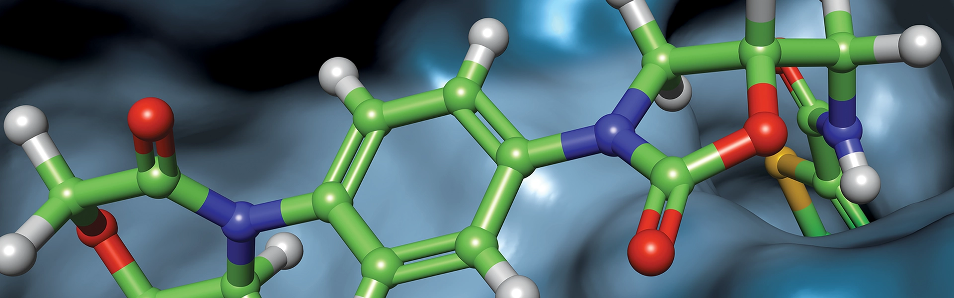 Molecular structure graphic from CADD software platform, Flare