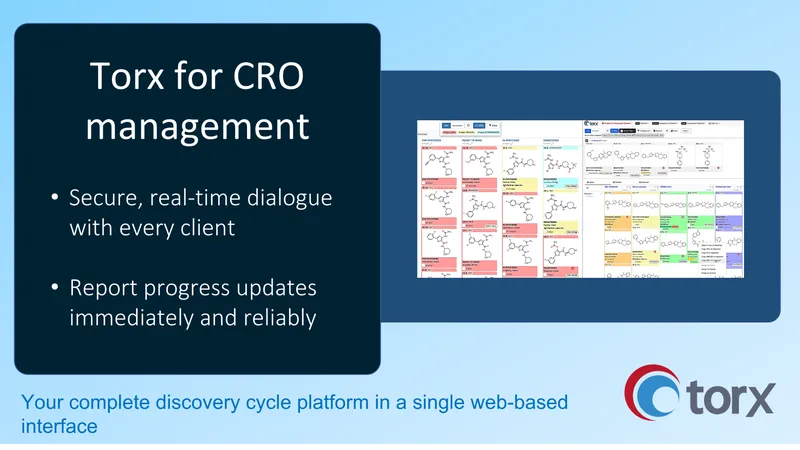 Torx for CRO management: your complete discovery cycle platform in a single web-based interface