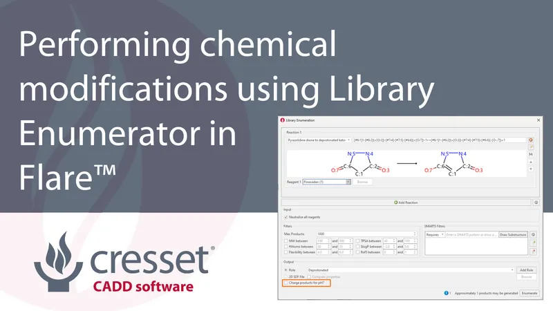 Performing chemical modifications using the Library Enumerator in Flare