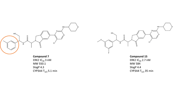Left Compound highly potent, right optimized