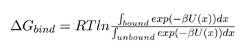 Gbind=RTln-bound/unbound