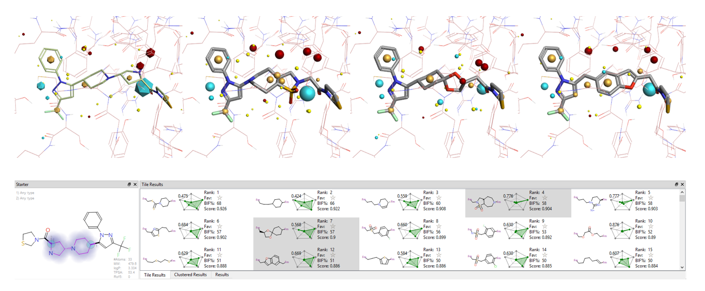 An example Spark calculation showing typical results using the protein and DPP IV inhibitor from the 3vjl crystal structure