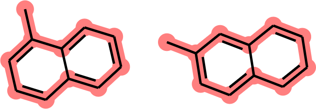 MCS between 1-methylnaphthalene and 2- methylnaphthalene