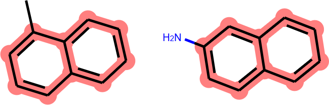 MCS between 1-methylnaphthalene and 2-aminonaphthalene