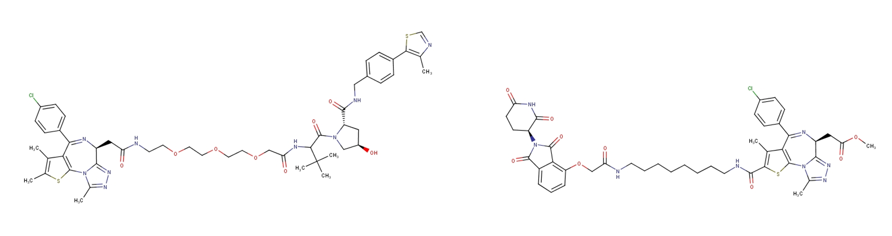 Two BRD4 degrading bifunctional ligands