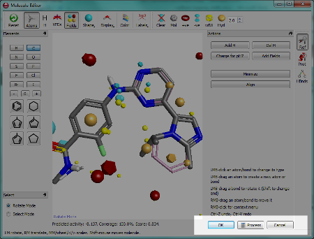 Exit buttons on Molecule Editor